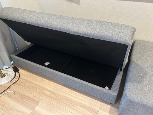 収納付きソファベッド+スチール