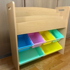 子ども用　本棚＋おもちゃ入れの画像