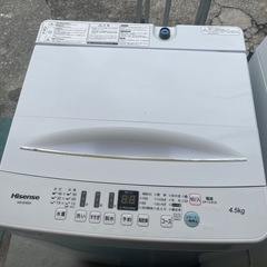 【リサイクルサービス八光】2021年製　ハイセンス 4.5㎏ 全自動洗濯機 エディオンオリジナルホワイト HW-E4503の画像