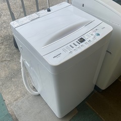 【リサイクルサービス八光】2021年製　ハイセンス 4.5㎏ 全自動洗濯機 エディオンオリジナルホワイト HW-E4503の画像
