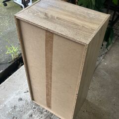 カラーボックス　No.3758　ナチュラルカラー　収納　棚　※天板取れない汚れあり　【リサイクルショップどりーむ天保山】の画像