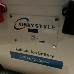 オンリースタイル リン酸鉄リチウムイオンバッテリー2500Wh/200Ah【バッテリーセーバー内蔵】 の画像