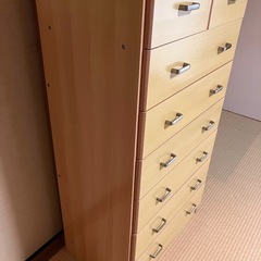 【お取引中】引き出しタンス　7段　中古の画像