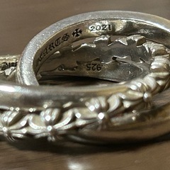 
CHROME HEARTS（クロムハーツ） TINY E CH PLS BAND TRPL タイニーイー CHプラスバンドトリプルリング の画像