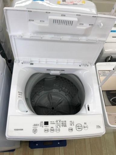 TOSHIBA  4.5kg 全自動洗濯機:2021年製【リサイクルフカツ岡崎倉庫店】250810KT-3