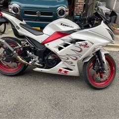 お盆限定　ETC自賠責付　カワサキニンジャホワイト/レッド　EX250L 実動車の画像