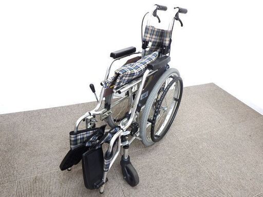 新札幌 Miki ミキ スキット3 SKT-3 自走式 介助式 折りたたみ車椅子 車イス ハンドブレーキ付き /No.3533