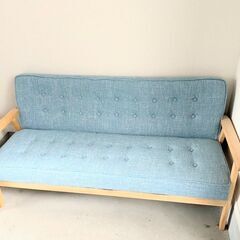 ソファ カウチ ソファー  肘付き 天然木脚 シンプル 北欧 ナ...