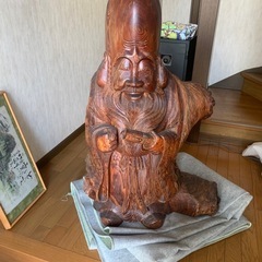 豪華！福禄寿　木彫像　
三徳　松の木中心使用　木彫り一刀彫り　金運開運仕事運の画像