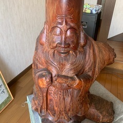豪華！福禄寿　木彫像　
三徳　松の木中心使用　木彫り一刀彫り　金運開運仕事運の画像