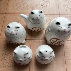 新品　和猫調味料入れ！！5セットの画像