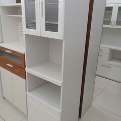 ★リユースのサカイ日立店★HJ7366 松尾木工 レンジボード ホワイト H180.5×D44×W59 クリーニング済み の画像