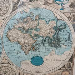 0810-033 1626年 世界地図 古地図ポスター　額の画像