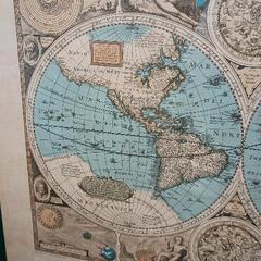 0810-033 1626年 世界地図 古地図ポスター　額の画像