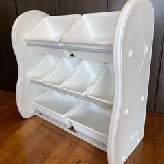 ifam おもちゃ収納ラック フタ付きの画像
