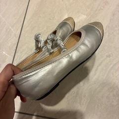 フォーマル　　パンプス　バレエシューズ　シルバー　19 女の子の画像