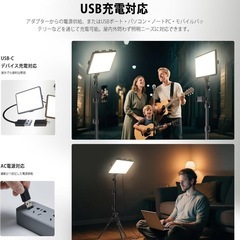 新品   撮影用ライト 2本セット LED 写真スタジオ撮影 スタンドライトの画像