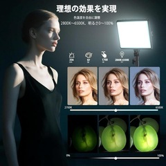 新品   撮影用ライト 2本セット LED 写真スタジオ撮影 スタンドライトの画像