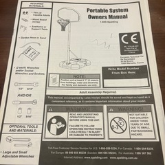 【受渡者決定済み】ミニバス向け　バスケットゴール　スポルディングの画像
