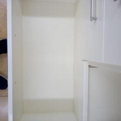 リユースのサカイ太田店★ジモティ割あり★  レンジボード 白 H179.5×D42×W88.5 クリーニング済み OJ10457の画像