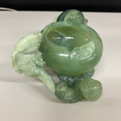 K2508-283 香炉 鯉 天然石 中古の画像
