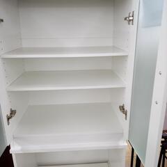 リユースのサカイ太田店★ジモティ割あり★  食器棚 白 H178×D39×W60 クリーニング済み OJ10463の画像