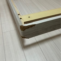 セミダブルベッドフレーム(マットレスなし)コンセント、照明付きの画像