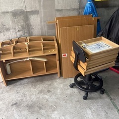 【決まりました】学習机2台セット　の画像