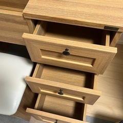 鏡付きドレッサー　スツール付の画像