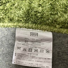 【無料】ニトリ アクセントラグ Sシャギー 130×130 円形　グリーンの画像