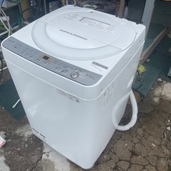 【リサイクルサービス八光】2019年製　シャープ SHARP 全自動洗濯機 6.0kg ホワイト系 ES-GE6C-Wの画像