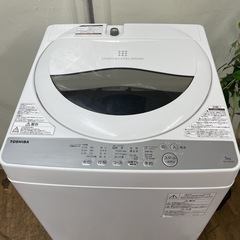 R488 ☀️ TOSHIBA 洗濯機（洗濯5.0㎏) 18年製 AW-5G6 ⭐ 動作確認済 ⭐ クリーニング済の画像