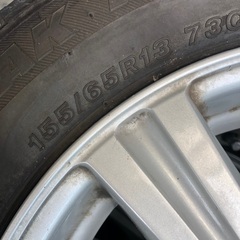 155/65r13 スタッドレス　アルミホイル　4本の画像