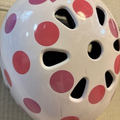 子ども用　キッズ用　ヘルメット　女の子　ドット柄　の画像