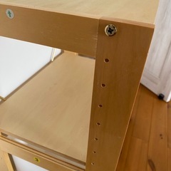 木製ラック 2つ (白い収納ボックス2つ付き)
　 　の画像