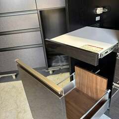 国産 最高級 古賀家具キッチンボード、食器棚 幅120cm Used/美品の画像