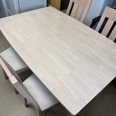 ダイニングテーブル　食卓テーブル　椅子✖︎4の画像
