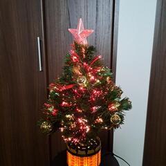 電飾付きクリスマスツリーの画像