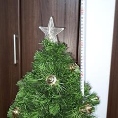 電飾付きクリスマスツリーの画像