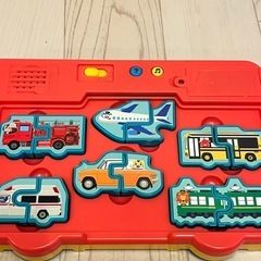 【美品】 ベネッセ チャレンジイングリッシュ 英語 エデュトイ 乗り物パズルの画像