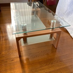 【美品です‼︎】　おしゃれ　ガラステーブル　の画像