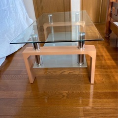 【美品です‼︎】　おしゃれ　ガラステーブル　の画像