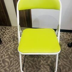 ★無料★　スチールパイプ椅子（グリーン）の画像