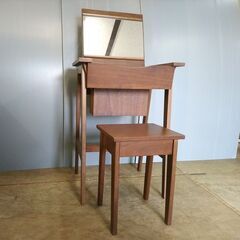 【引き取り限定中古品】ACTUS アクタス ドレッサー＆スツール 鏡台＆椅子の画像