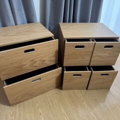 無印　スタッキングチェスト・引出し　2個セットの画像