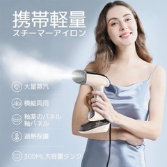 【未使用品】スチームアイロン 衣類スチーマー ハンディアイロン ドライアイロン 大容量タンクの画像