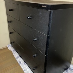 整理ダンス（4段）黒 の画像
