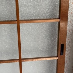 昭和レトロ 建具　格子 すりガラス　ガラス　一対 古民家　古家具　リメイクの画像