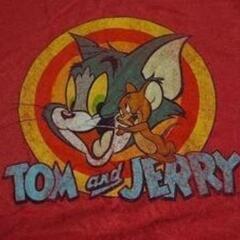 ヴィンテージシングルステッチトムとジェリー Tシャツ Ｌサイズ 赤の画像