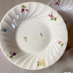 フルーツ柄の皿 5枚セットの画像